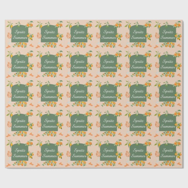 Spritz Summer Birthday Wrapping Paper (Flat)