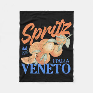 Spritz Veneto Dal 1919 Italia Vintage Orange Wine Fleece Blanket