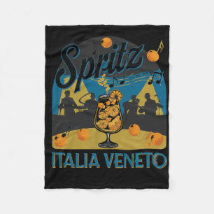 Spritz Veneto Italia Vintage Orange Wine Tail 5  Fleece Blanket