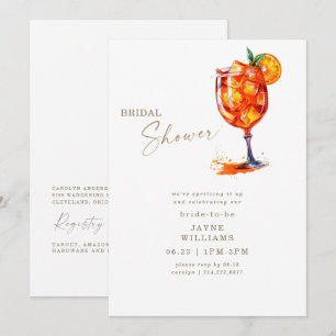 Spritzing it up Aperol Bridal Shower Invitation