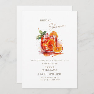 Spritzing it up Aperol Spritz Bridal Shower Invitation