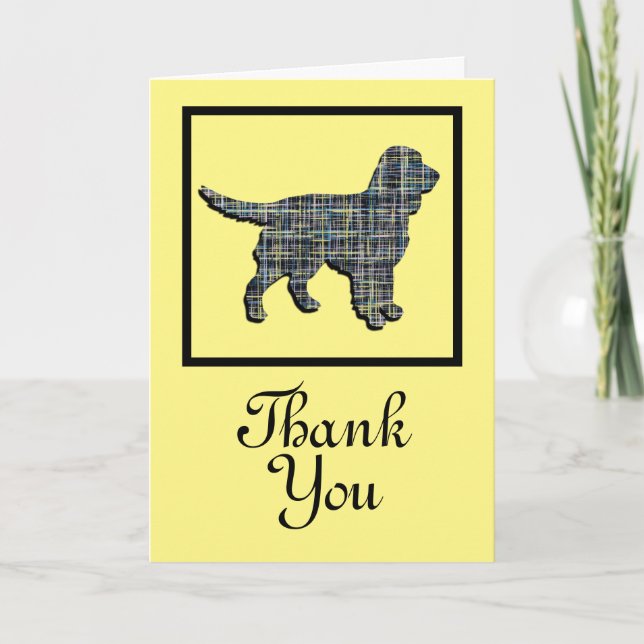 Sprocker Spaniel Dog Thank You Greeting Card (Front)