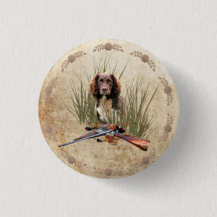 Sprocker Spaniel Tapestry Poster Triptych Acrylic 1 Inch Round Button