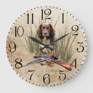 Sprocker Spaniel Tapestry Poster Triptych Acrylic  Large Clock