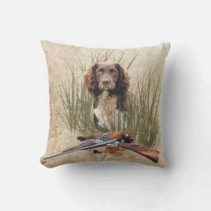 Sprocker Spaniel Tapestry Poster Triptych Acrylic Outdoor Pillow