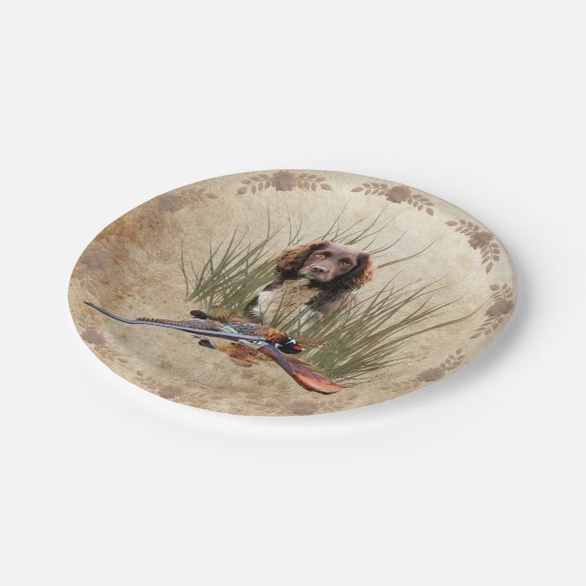 Sprocker Spaniel Tapestry Poster Triptych Acrylic  Paper Plate (Angled)