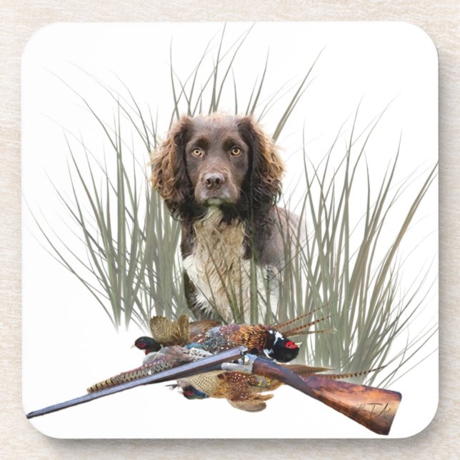 Sprocker Spaniel Throw Pillow Coaster (Front)
