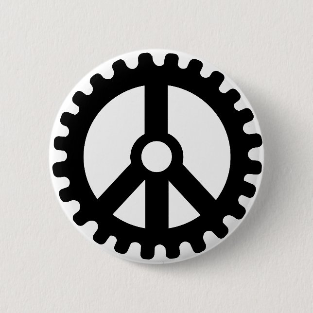 Sprocket of Peace-Button 2 Inch Round Button (Front)