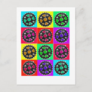 Sprockets POPART--Cyclist Biking Gifts Postcard