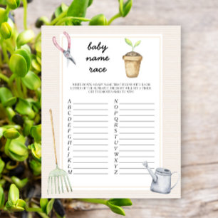 sprout baby shower - Baby name race game