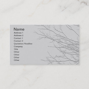 Sprouting Branches/Embossed-Like Image Business Card