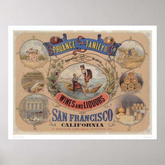 Spruance Stanley & Co., Wines & Liquors, SF (1305) Poster (Front)