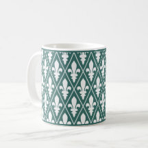 Spruce Fleur-de-Lys Lattice Coffee Mug