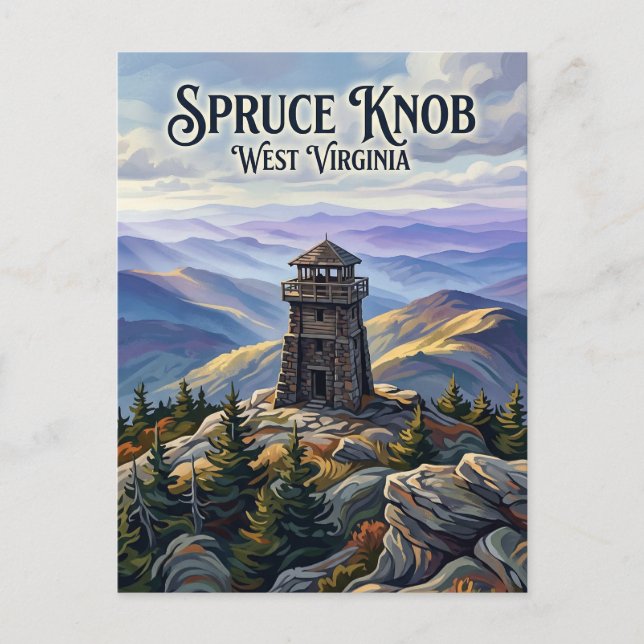 Spruce Knob West Virginia Postcard (Front)