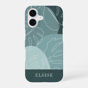 Spruce & Mint Boho Tropical Monstera Leaf iPhone 16 Case