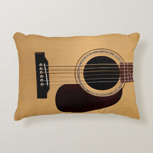 Spruce Top Acoustic Guitar Accent Pillow