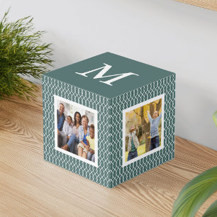 Spruce Trellis   Holiday Monogram Family Cube