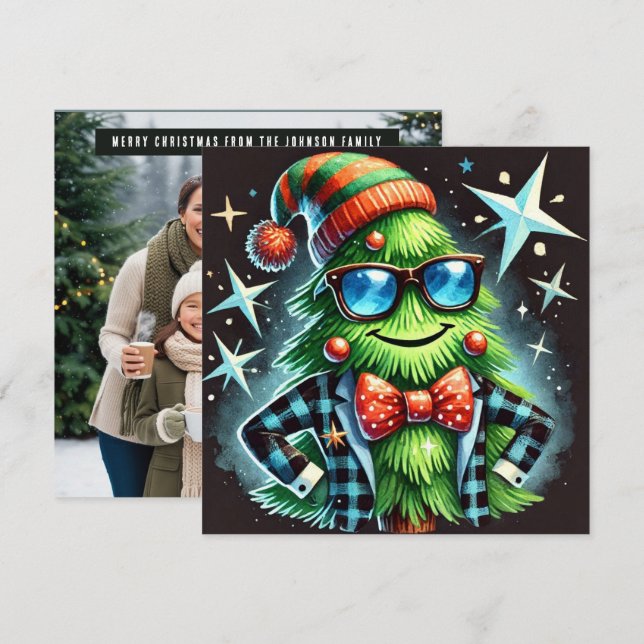 Spruced up Christmas tree Holiday Card (Front/Back)