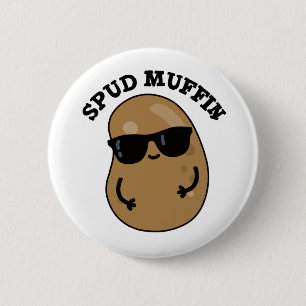 Spud Muffin Cute Potato Pun 2 Inch Round Button