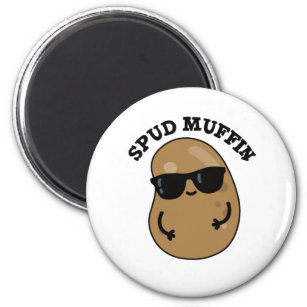 Spud Muffin Cute Potato Pun Magnet