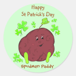 Spudman Paddy St Patrick's Day autocollant