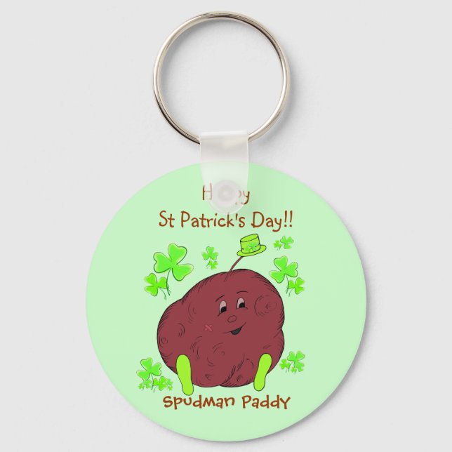 Spudman Paddy St Patrick's Day keychain (Front)