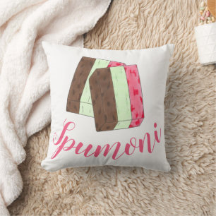 Spumoni Italian Gelato Ice Cream Dessert Spumone Throw Pillow