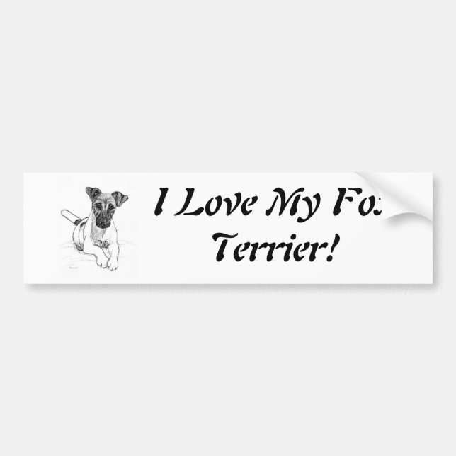 Spunky Fox Terrier Bumper Sticker (Front)
