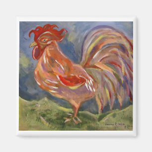 Spunky Rooster Magnet