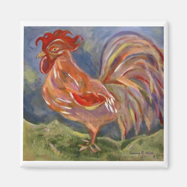 Spunky Rooster Magnet (Front)