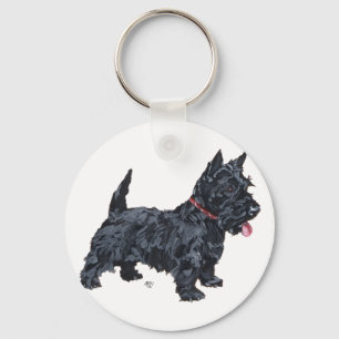 Spunky Scottie Dog Keychain
