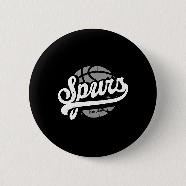 Spurs  2 inch round button (Front)