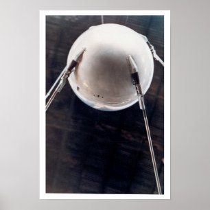 Sputnik Satellite Soviet Union Poster