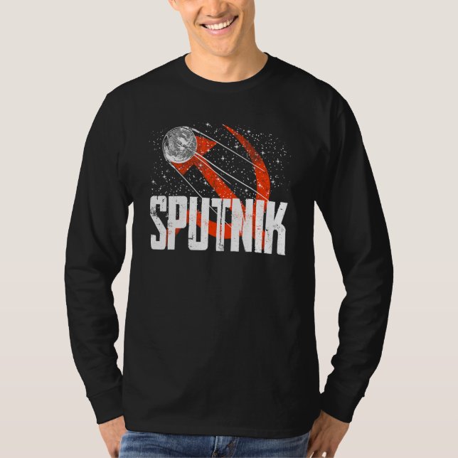 Sputnik Satellite Spacecraft Soviet Union Space Sp T-Shirt (Front)