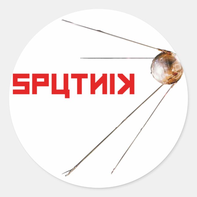 SPUTNIK - space/russian/soviet union/technology Classic Round Sticker (Front)