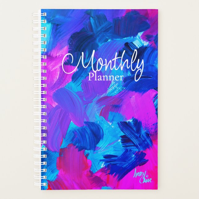 SPWW Electric Vibes Small Monthly Planner (Front)