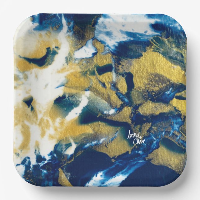 SPWW Gleaming Indigo Paper Plate (Front)