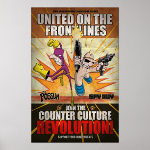 Spy Guy/Possum - affiche contre la révolution cult
