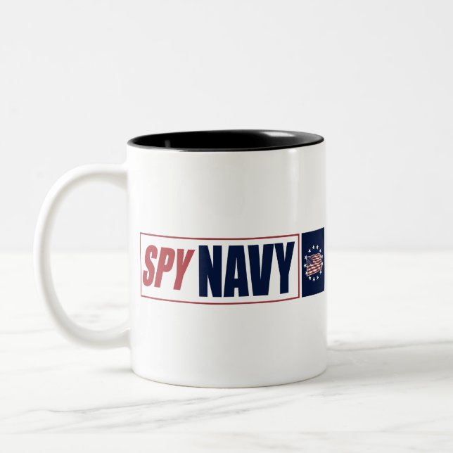 SPY NAVY Two-Tone COFFEE MUG (Left)