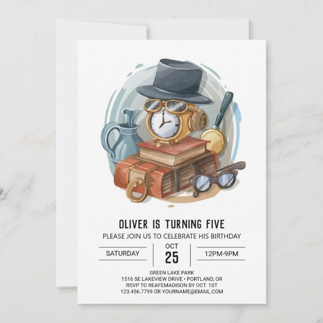 Spy Online Detective Birthday Invitation (Front)