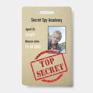 Spy Party Secret Agent Invite Badge