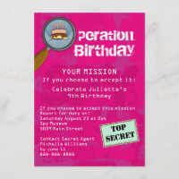 Spy / Secret / Special Agent Birthday Party