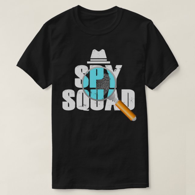 Spy Squad Police Crime Investigator Private Detect T-Shirt (Design Front)