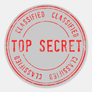 Spy Surprise Birthday Party Top Secret Classified Classic Round Sticker