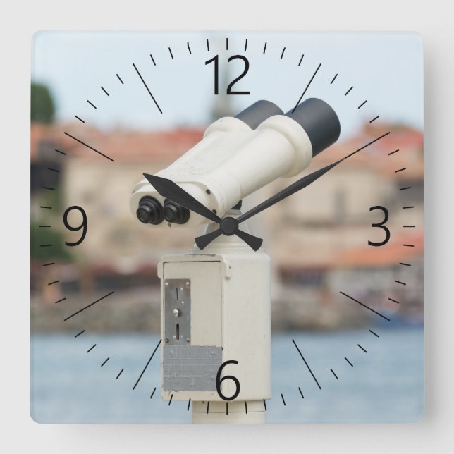 Spyglass Square Wall Clock (Front)