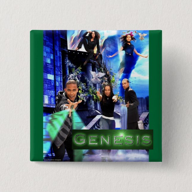 SQ "Genesis" Button - Quincey's Logo (Front)