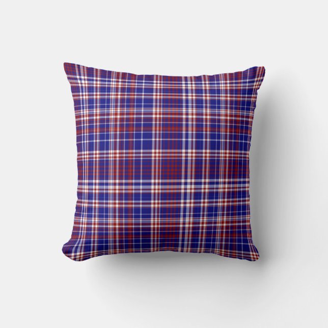 Sq.Pillow,Red White and Blue Collection 08 Throw Pillow (Front)