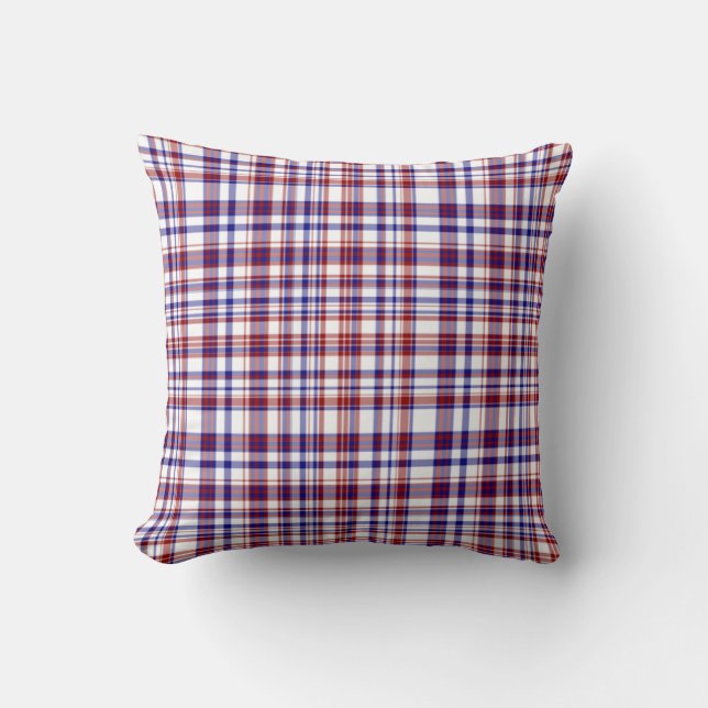 Sq.Pillow,Red White and Blue Collection 09 Throw Pillow (Front)