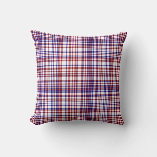 Sq.Pillow,Red White and Blue Collection 10 Throw Pillow (Front)