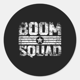 Squad 4th Of July & New Year's Eve Firework Classic Round Sticker